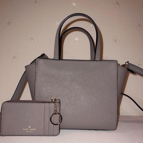 Kate Spade Owl Design Satchel and Pouch Set